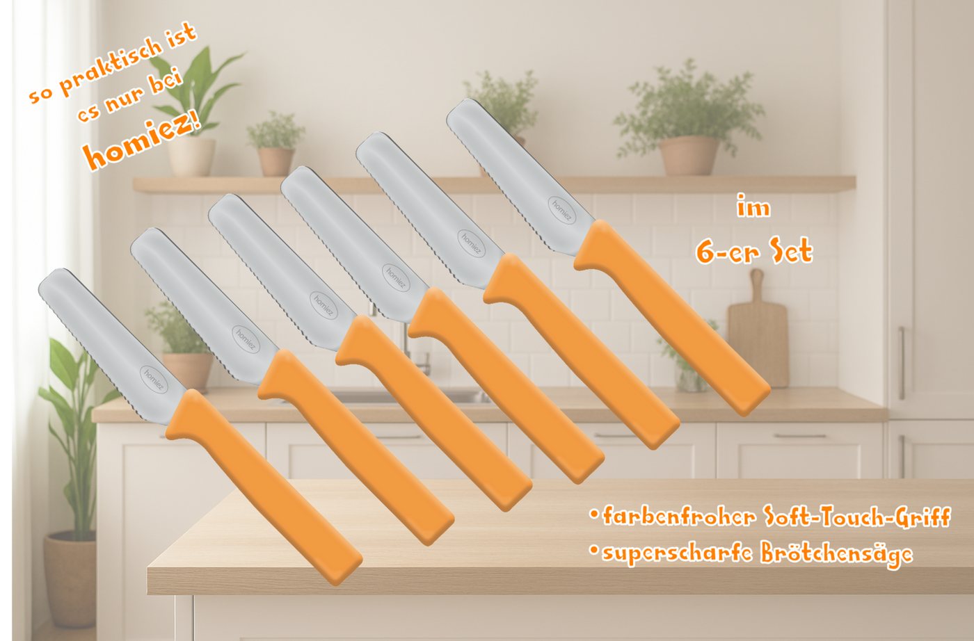 homiez Brötchenmesser KNIFE 6-er Set von homiez