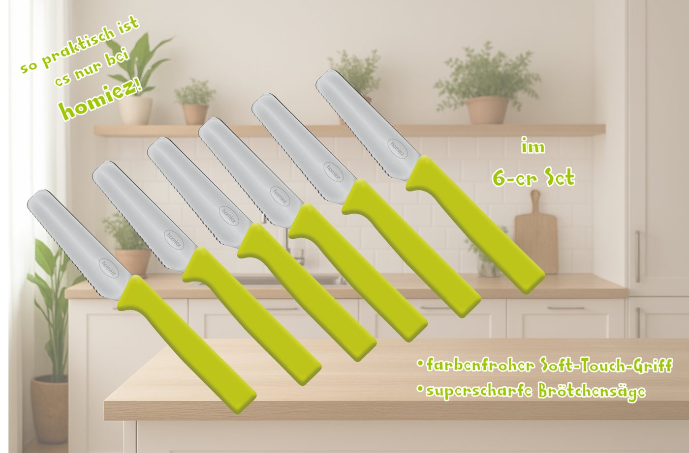 homiez Brötchenmesser KNIFE 6-er Set von homiez