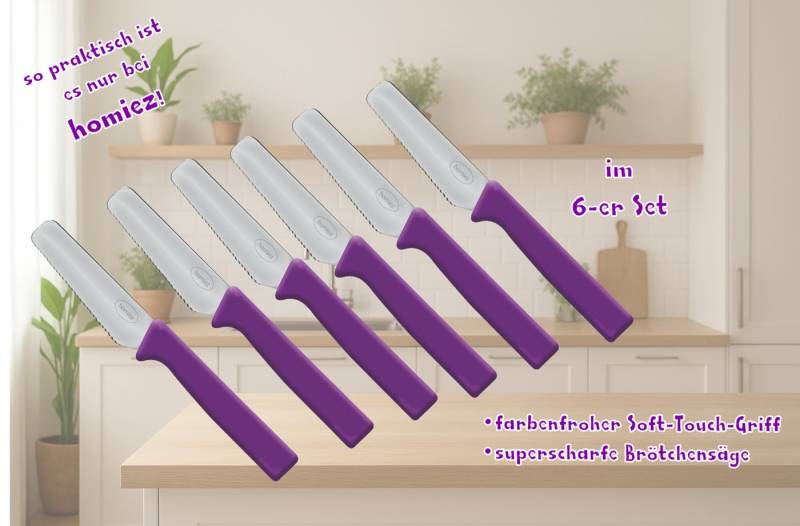 homiez Brötchenmesser KNIFE 6-er Set homiez Brötchenmesser KNIFE 6-er Set von homiez