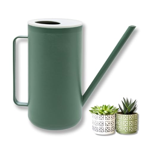 homiez Gießkanne Mug 1500ml 1,5l für Zimmerpflanzen/Balkon/Drinnen aus Kunststoff, mit langem Ausgießer für Bewässerung von Blumen, Haus, Innen, Außen und Garten von homiez