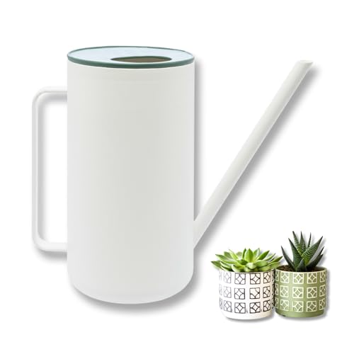 homiez Gießkanne Mug 1500ml 1,5l für Zimmerpflanzen/Balkon/Drinnen aus Kunststoff, mit langem Ausgießer für Bewässerung von Blumen, Haus, Innen, Außen und Garten von homiez