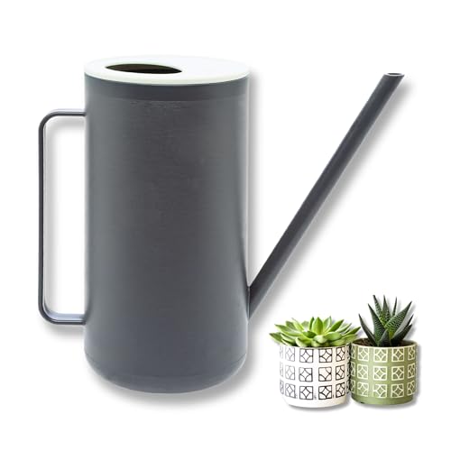 homiez Gießkanne Mug 1500ml 1,5l für Zimmerpflanzen/Balkon/Drinnen aus Kunststoff, mit langem Ausgießer für Bewässerung von Blumen, Haus, Innen, Außen und Garten von homiez