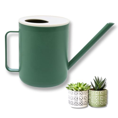 homiez Gießkanne Mug 900ml 0,9l für Zimmerpflanzen/Balkon/Drinnen aus Kunststoff, mit langem Ausgießer für Bewässerung von Blumen, Haus, Innen, Außen und Garten von homiez