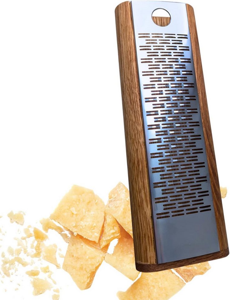 homiez Käsereibe mit Behälter aus Kirsch- o. Eichenholz & Edelstahlreibe, Eichenholz homiez Käsereibe mit Behälter aus Kirsch- o. Eichenholz & Edelstahlreibe, Eichenholz von homiez