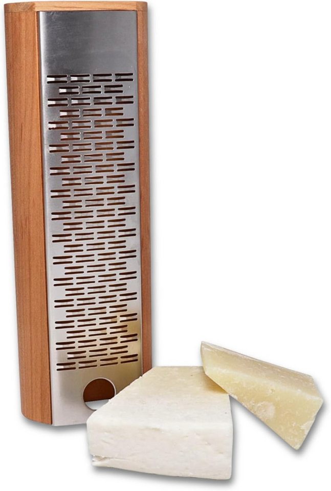 homiez Käsereibe mit Behälter aus Kirsch- o. Eichenholz & Edelstahlreibe, Kirschholz homiez Käsereibe mit Behälter aus Kirsch- o. Eichenholz & Edelstahlreibe, Kirschholz von homiez