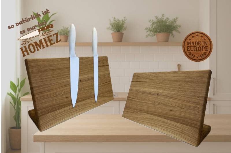 homiez Magnet-Messerblock aus Eichenholz homiez Magnet-Messerblock aus Eichenholz von homiez