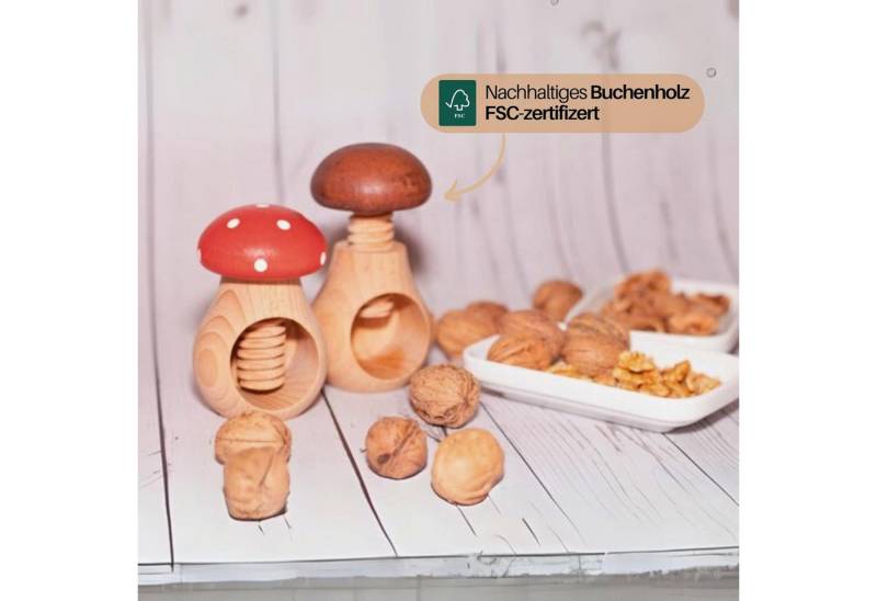 homiez Nussknacker Buchenholz FLIEGENPILZ & PILZ homiez Nussknacker Buchenholz FLIEGENPILZ & PILZ von homiez