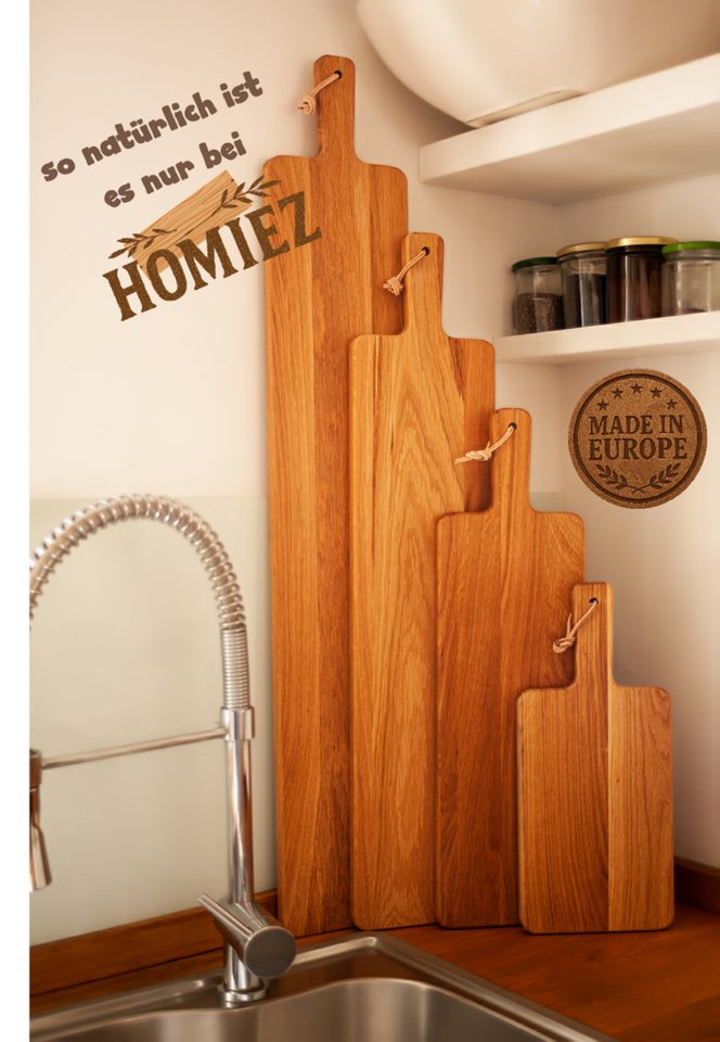 homiez Servierbrett Tapas-Brett Eichenholz in den Längen 40/ 60/ 80/ 100 cm homiez Servierbrett Tapas-Brett Eichenholz in den Längen 40/ 60/ 80/ 100 cm von homiez