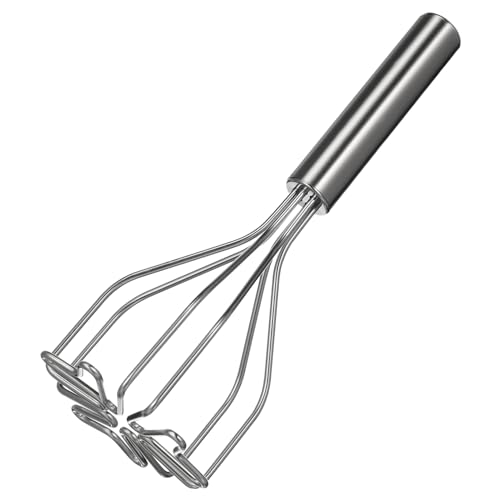 Kartoffelstampfer aus Edelstahl – leicht zu reinigender Avocado- und Gemüsezerkleinerer mit komfortablem Griff – für glatte Kartoffelpüree und Pürees Kartoffelstampfer aus Edelstahl – leicht zu reinigender Avocado- und Gemüsezerkleinerer mit komfortablem Griff – für glatte Kartoffelpüree und Pürees von hominjoy