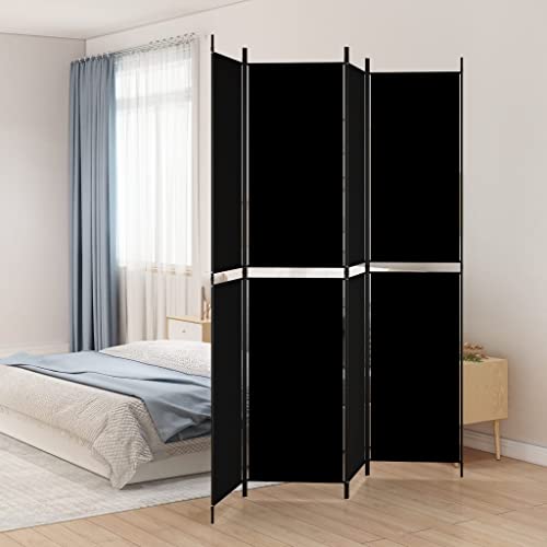 HOMIUSE 200x220 cm Raumteiler Paravent Trennwand Balkon Sichtschutz Paravent Raumteiler Innen Room Divider Raumteiler Indoor Raumtrenner Umkleidekabine Garten ZubehöR Schwarz von homiuse