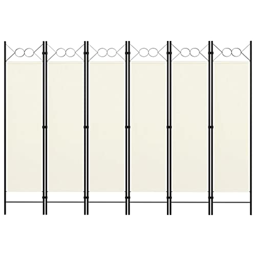 HOMIUSE 240x180 cm Raumteiler Paravent Trennwand Balkon Sichtschutz Paravent Raumteiler Innen Raumteiler Trennwand Garten Sichtschutz Umkleidekabine Cremeweiß von homiuse