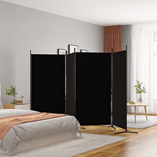 HOMIUSE 346x180 cm Raumteiler Paravent Trennwand Balkon Sichtschutz Raumteiler Innen Paravan Room Divider Paravent Outdoor Garten ZubehöR Terrassen-SichtschutzSchwarz von homiuse