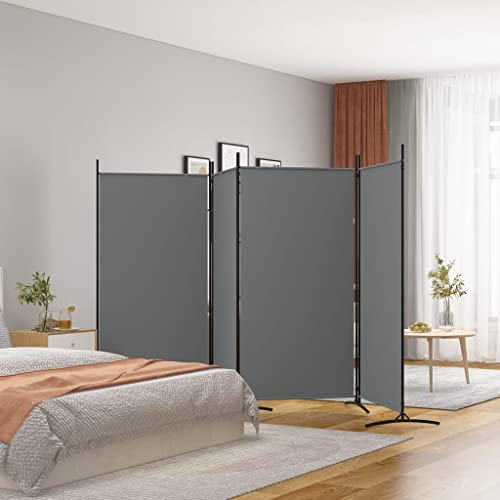HOMIUSE 346x180 cm Raumteiler Paravent Trennwand Balkon Sichtschutz Raumteiler Innen Paravan Room Divider Paravent Outdoor Garten ZubehöR Terrassen-SichtschutzAnthrazit von homiuse