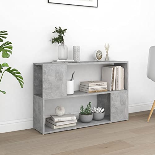 homiuse Bücherregal Kuboidboden 100x24x63 cmBücherregal Betongrau Holzwerkstoff Regal Wand Aktenschrank Standregal BüCherregal Holz Buchregal BüCherschrank Aufbewahrungsregal2 Regale Offenem Fach von homiuse