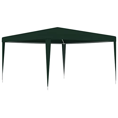 HOMIUSE Profi-Partyzelt Grün 90 g/m² Pavillon Faltpavillon Pavillion Grillpavillon Verkaufsstand Gartenpavillon Gartenlaube Party Zelt Groß Faltzelt Pavillion Klappbar Grill Pavillions 4x4 m von homiuse