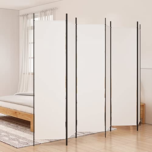 HOMIUSE Raumteiler Paravent Balkon Sichtschutz Paravent Raumteiler Innen Sichtschutz Garten Balkonschutz Seitenmarkise Ausziehbar Stellwand Weiß 300x200 cm von homiuse