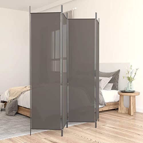 HOMIUSE Raumteiler Paravent Trennwand Balkon Sichtschutz Paravent Raumteiler Innen Sichtschutz Garten Balkonschutz Seitenmarkise Ausziehbar Stellwand Anthrazit 200x220 cm von homiuse