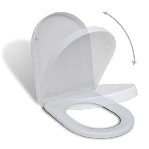 HOMIUSE Toilettensitz mit Absenkautomatik Quadratisch Weiß Toilettendeckel Wc Sitz mit Absenkautomatik Toilettendeckel mit Absenkautomatik Wc Deckel Universal Soft-Close-Funktion 48x35 cm HOMIUSE Toilettensitz mit Absenkautomatik Quadratisch Weiß Toilettendeckel Wc Sitz mit Absenkautomatik Toilettendeckel mit Absenkautomatik Wc Deckel Universal Soft-Close-Funktion 48x35 cm von homiuse