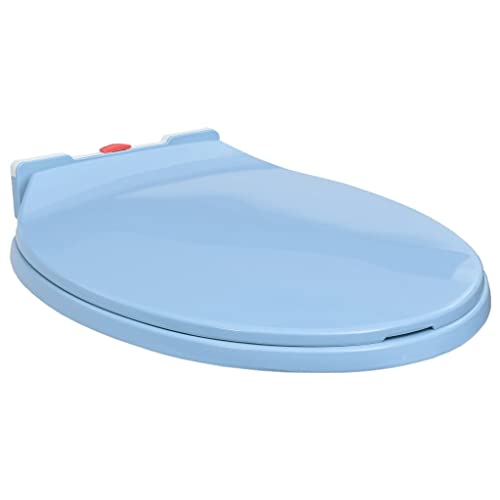 HOMIUSE Wc Sitz mit Absenkautomatik Toilettensitz mit Absenkautomatik Quick-Release Blau Oval Toilettendeckel Toilettendeckel mit Absenkautomatik Klobrille 46x34 cm Restaurants, Warenhäuser von homiuse