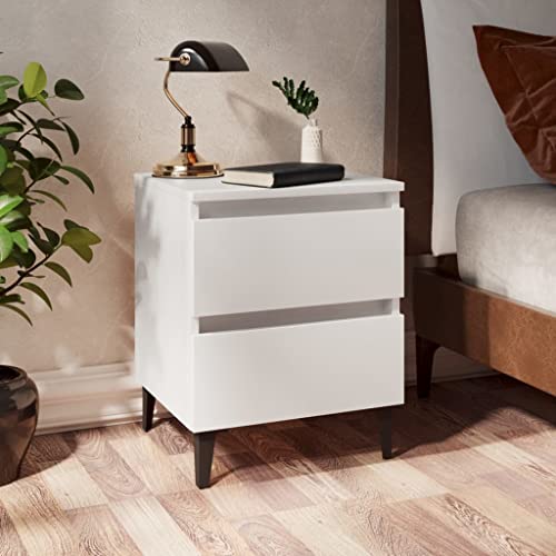 homiuse 40x35x50 cm 2 STK Nachttische NachtkäStchen Kinder Nachttisch Schubladen Schubladenbox Holz Bedside Table Nachtkommode NachtischschräNke Weiß von homiuse