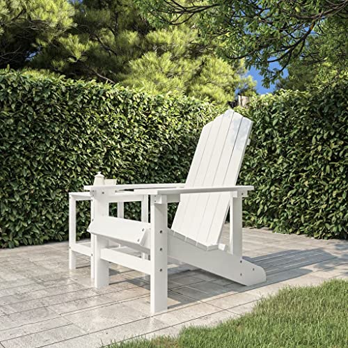 homiuse Adirondack-Gartenstuhl HDPE Weiß Adirondack Chair GartenmöBel Adirondack Stuhl Holz Loungesessel GartenstüHle Armlehnstuhl Gartenstuhl Schaukelstuhl Holz Outdoor MöBel 73x83x92 cm von homiuse