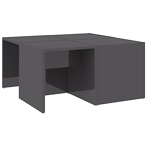 homiuse Couchtisch Beistelltisch Esstisch 4 STK. Wohnzimmermöbel Inneneinrichtung Modernes Design Hochglanz-Grau 66x66x33 cm homiuse Couchtisch Beistelltisch Esstisch 4 STK. Wohnzimmermöbel Inneneinrichtung Modernes Design Hochglanz-Grau 66x66x33 cm von homiuse