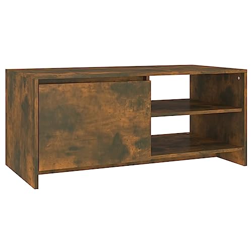 homiuse Couchtisch Beistelltisch Esstisch Multifunktionale Wohnzimmermöbel Inneneinrichtung Modernes Design Räuchereiche 102x50x45 cm von homiuse