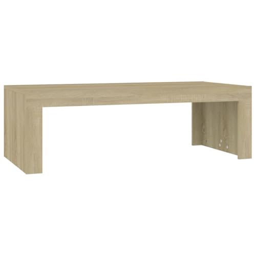 homiuse Couchtisch Beistelltisch Esstisch Multifunktionale Wohnzimmermöbel Inneneinrichtung Modernes Design Sonoma-Eiche 110x50x35 cm von homiuse