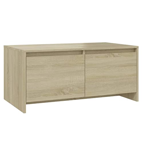 homiuse Couchtisch Beistelltisch Esstisch Multifunktionale Wohnzimmermöbel Inneneinrichtung Modernes Design Sonoma-Eiche 90x50x41,5 cm homiuse Couchtisch Beistelltisch Esstisch Multifunktionale Wohnzimmermöbel Inneneinrichtung Modernes Design Sonoma-Eiche 90x50x41,5 cm von homiuse