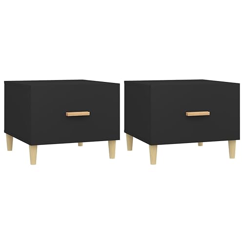 homiuse Couchtisch Esstisch Beistelltisch 2 STK. Multifunktionale Wohnzimmermöbel Inneneinrichtung Modernes Design Schwarz 50x50x40 cm homiuse Couchtisch Esstisch Beistelltisch 2 STK. Multifunktionale Wohnzimmermöbel Inneneinrichtung Modernes Design Schwarz 50x50x40 cm von homiuse