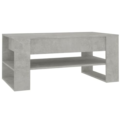homiuse Couchtisch Esstisch Beistelltisch Multifunktionale Wohnzimmermöbel Inneneinrichtung Modernes Design Betongrau 102x55x45 cm von homiuse