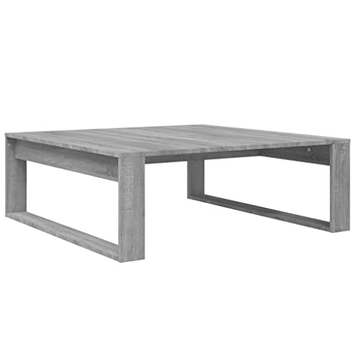 homiuse Couchtisch Esstisch Beistelltisch Multifunktionale Wohnzimmermöbel Inneneinrichtung Modernes Design Grau Sonoma 100x100x35 cm von homiuse