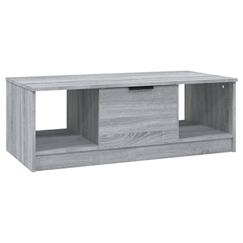 homiuse Couchtisch Esstisch Beistelltisch Multifunktionale Wohnzimmermöbel Inneneinrichtung Modernes Design Grau Sonoma 102x50x36 cm von homiuse