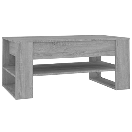homiuse Couchtisch Esstisch Beistelltisch Multifunktionale Wohnzimmermöbel Inneneinrichtung Modernes Design Grau Sonoma 102x55x45 cm von homiuse
