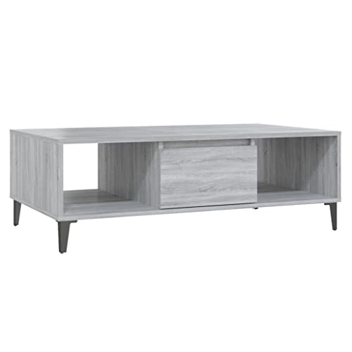 homiuse Couchtisch Esstisch Beistelltisch Multifunktionale Wohnzimmermöbel Inneneinrichtung Modernes Design Grau Sonoma 103,5x60x35 cm von homiuse
