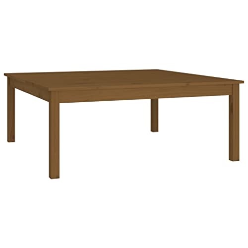 homiuse Couchtisch Esstisch Beistelltisch Multifunktionale Wohnzimmermöbel Inneneinrichtung Modernes Design Honigbraun 100x100x40 cm von homiuse