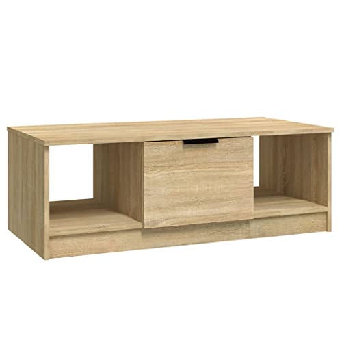 homiuse Couchtisch Esstisch Beistelltisch Multifunktionale Wohnzimmermöbel Inneneinrichtung Modernes Design Sonoma-Eiche 102x50x36 cm homiuse Couchtisch Esstisch Beistelltisch Multifunktionale Wohnzimmermöbel Inneneinrichtung Modernes Design Sonoma-Eiche 102x50x36 cm von homiuse