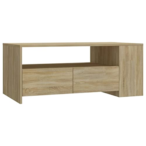 homiuse Couchtisch Esstisch Beistelltisch Multifunktionale Wohnzimmermöbel Inneneinrichtung Modernes Design Sonoma-Eiche 102x55x42 cm homiuse Couchtisch Esstisch Beistelltisch Multifunktionale Wohnzimmermöbel Inneneinrichtung Modernes Design Sonoma-Eiche 102x55x42 cm von homiuse