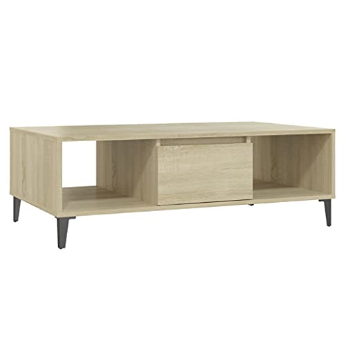homiuse Couchtisch Esstisch Beistelltisch Multifunktionale Wohnzimmermöbel Inneneinrichtung Modernes Design Sonoma-Eiche 103,5x60x35 cm von homiuse