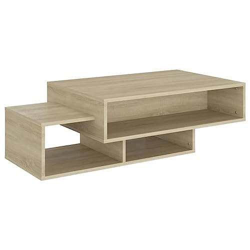 homiuse Couchtisch Esstisch Beistelltisch Multifunktionale Wohnzimmermöbel Inneneinrichtung Modernes Design Sonoma-Eiche 105x55x32 cm von homiuse