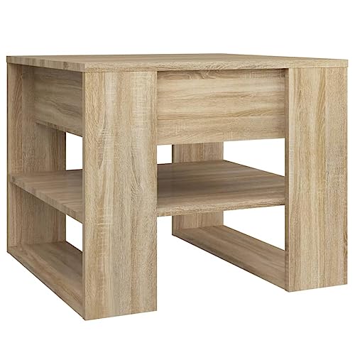 homiuse Couchtisch Esstisch Beistelltisch Multifunktionale Wohnzimmermöbel Inneneinrichtung Modernes Design Sonoma-Eiche 55,5x55x45 cm homiuse Couchtisch Esstisch Beistelltisch Multifunktionale Wohnzimmermöbel Inneneinrichtung Modernes Design Sonoma-Eiche 55,5x55x45 cm von homiuse