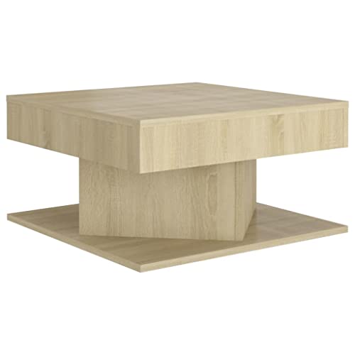 homiuse Couchtisch Esstisch Beistelltisch Multifunktionale Wohnzimmermöbel Inneneinrichtung Modernes Design Sonoma-Eiche 57x57x30 cm homiuse Couchtisch Esstisch Beistelltisch Multifunktionale Wohnzimmermöbel Inneneinrichtung Modernes Design Sonoma-Eiche 57x57x30 cm von homiuse