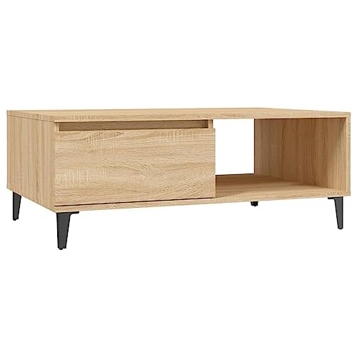 homiuse Couchtisch Esstisch Beistelltisch Multifunktionale Wohnzimmermöbel Inneneinrichtung Modernes Design Sonoma-Eiche 90x60x35 cm homiuse Couchtisch Esstisch Beistelltisch Multifunktionale Wohnzimmermöbel Inneneinrichtung Modernes Design Sonoma-Eiche 90x60x35 cm von homiuse