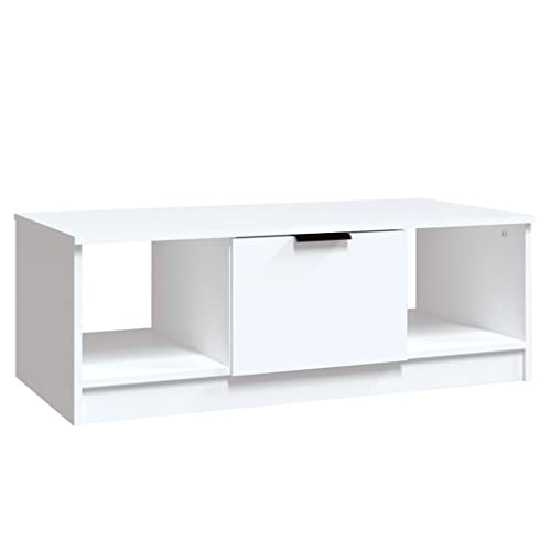 homiuse Couchtisch Esstisch Beistelltisch Multifunktionale Wohnzimmermöbel Inneneinrichtung Modernes Design Weiß 102x50x36 cm von homiuse