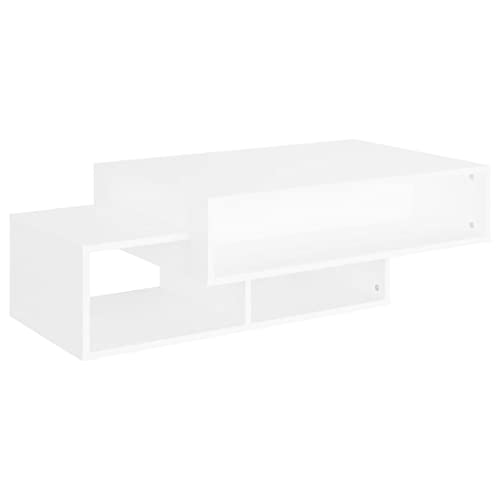 homiuse Couchtisch Esstisch Beistelltisch Multifunktionale Wohnzimmermöbel Inneneinrichtung Modernes Design Weiß 105x55x32 cm von homiuse
