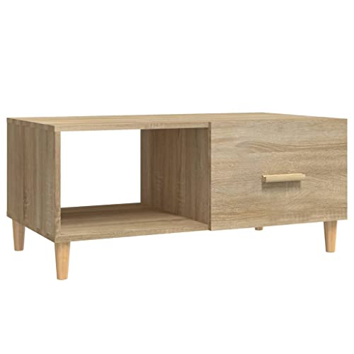 homiuse Couchtisch Esstisch Beistelltisch Multifunktionale Wohnzimmermöbel Modernes Design Inneneinrichtung Sonoma-Eiche 89,5x50x40 cm von homiuse