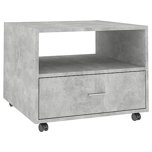 homiuse Couchtisch Esstisch Beistelltisch mit Rollen Multifunktionale Wohnzimmermöbel Inneneinrichtung Modernes Design Betongrau 55x55x40 cm homiuse Couchtisch Esstisch Beistelltisch mit Rollen Multifunktionale Wohnzimmermöbel Inneneinrichtung Modernes Design Betongrau 55x55x40 cm von homiuse