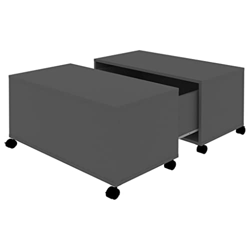 homiuse Couchtisch Esstisch Beistelltisch mit Rollen Multifunktionale Wohnzimmermöbel Inneneinrichtung Modernes Design Grau 75x75x38 cm homiuse Couchtisch Esstisch Beistelltisch mit Rollen Multifunktionale Wohnzimmermöbel Inneneinrichtung Modernes Design Grau 75x75x38 cm von homiuse