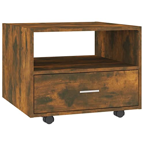 homiuse Couchtisch Esstisch Beistelltisch mit Rollen Multifunktionale Wohnzimmermöbel Inneneinrichtung Modernes Design Räuchereiche 55x55x40 cm homiuse Couchtisch Esstisch Beistelltisch mit Rollen Multifunktionale Wohnzimmermöbel Inneneinrichtung Modernes Design Räuchereiche 55x55x40 cm von homiuse