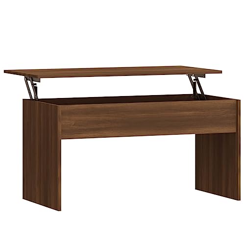 homiuse Couchtisch Esstisch Höhenverstellbar Beistelltisch Wohnzimmermöbel Inneneinrichtung Modernes Design Braun Eichen-Optik 102x50,5x52,5 cm homiuse Couchtisch Esstisch Höhenverstellbar Beistelltisch Wohnzimmermöbel Inneneinrichtung Modernes Design Braun Eichen-Optik 102x50,5x52,5 cm von homiuse